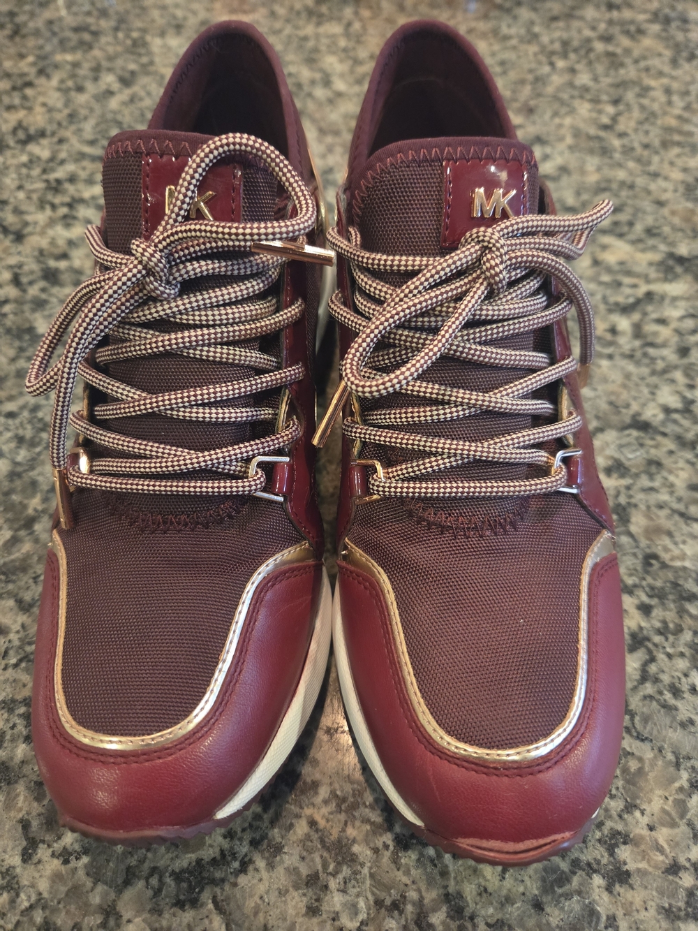 Michael Kors Womens Burgundy Trainer Sneakers